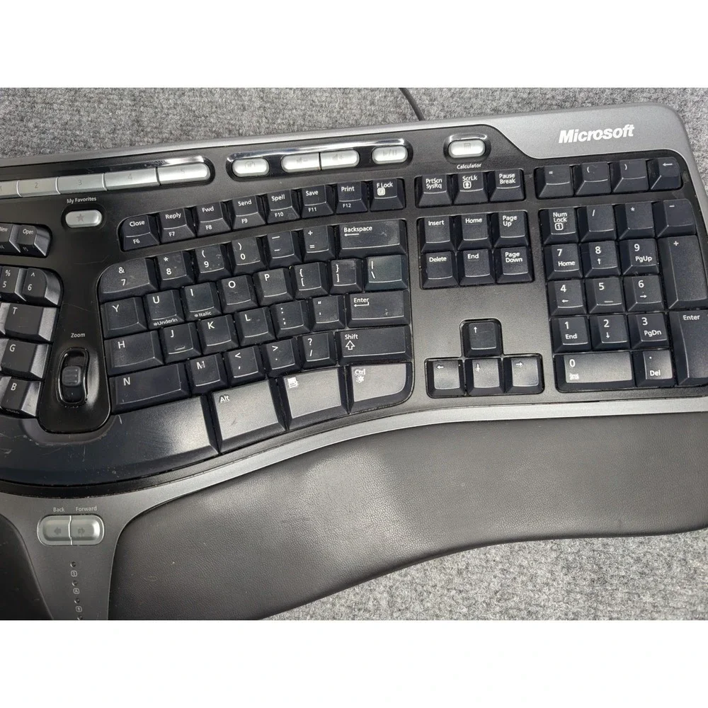 Microsoft Natural Ergonomic Keyboard 4000 v1.0 Wired‎ USB KU-0462 – Black READ